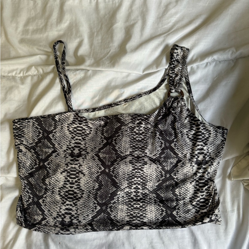 Snake print crop top PLUS SIZE